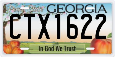 GA license plate CTX1622