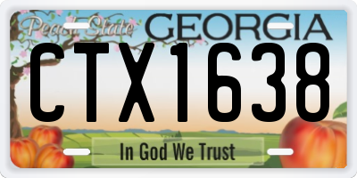 GA license plate CTX1638