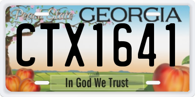 GA license plate CTX1641