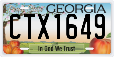 GA license plate CTX1649