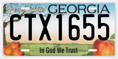 GA license plate CTX1655