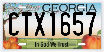 GA license plate CTX1657