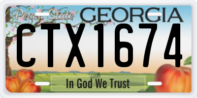 GA license plate CTX1674