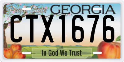GA license plate CTX1676
