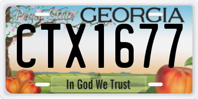 GA license plate CTX1677