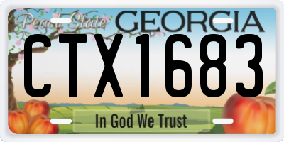 GA license plate CTX1683