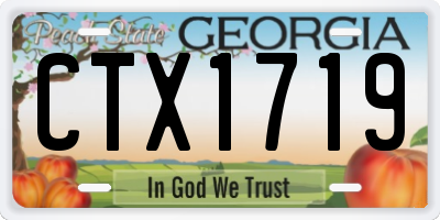 GA license plate CTX1719