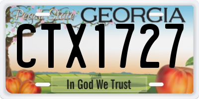 GA license plate CTX1727