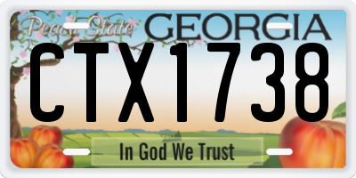 GA license plate CTX1738