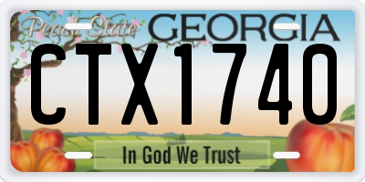 GA license plate CTX1740