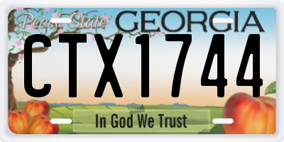 GA license plate CTX1744