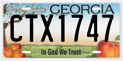 GA license plate CTX1747
