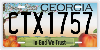 GA license plate CTX1757