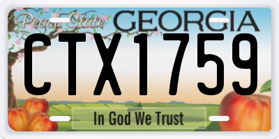 GA license plate CTX1759
