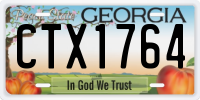 GA license plate CTX1764