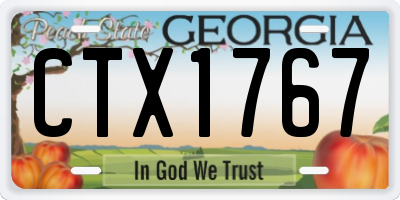 GA license plate CTX1767