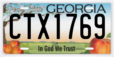 GA license plate CTX1769