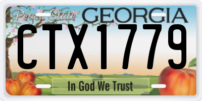 GA license plate CTX1779