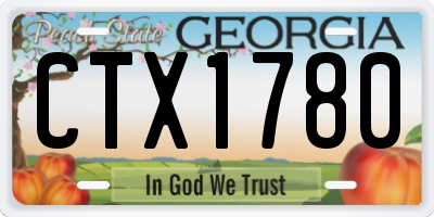 GA license plate CTX1780