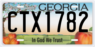 GA license plate CTX1782