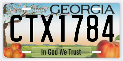GA license plate CTX1784