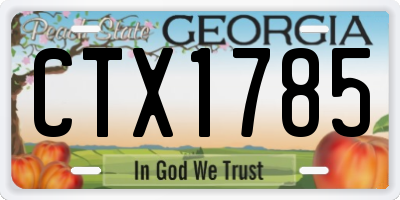 GA license plate CTX1785
