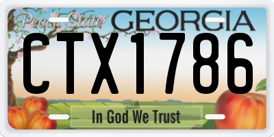 GA license plate CTX1786