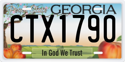 GA license plate CTX1790