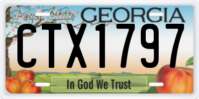 GA license plate CTX1797
