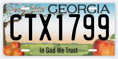 GA license plate CTX1799