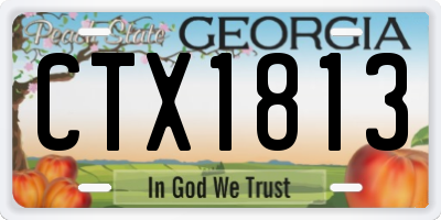 GA license plate CTX1813
