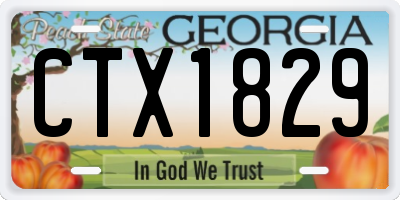 GA license plate CTX1829