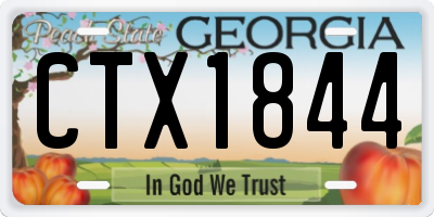 GA license plate CTX1844