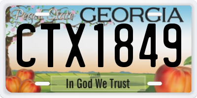 GA license plate CTX1849