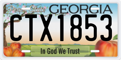 GA license plate CTX1853