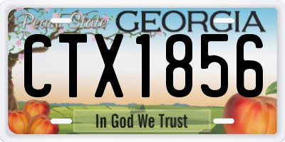 GA license plate CTX1856