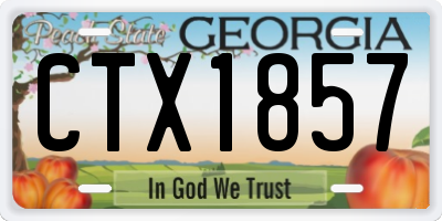 GA license plate CTX1857