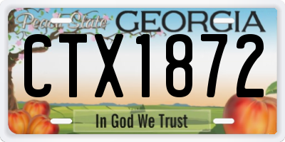 GA license plate CTX1872