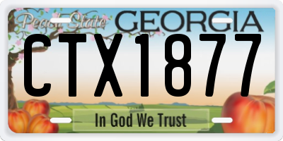 GA license plate CTX1877