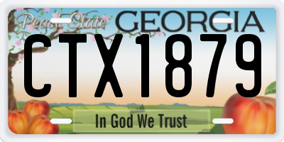 GA license plate CTX1879