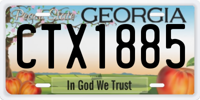 GA license plate CTX1885
