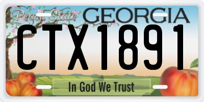 GA license plate CTX1891