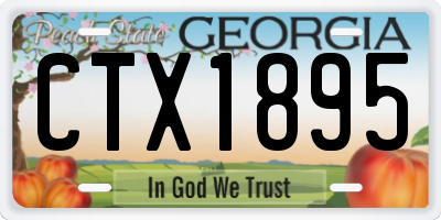GA license plate CTX1895