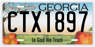 GA license plate CTX1897