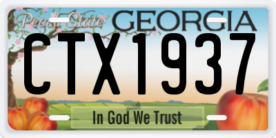 GA license plate CTX1937