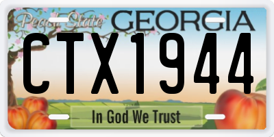 GA license plate CTX1944
