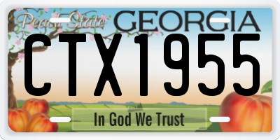 GA license plate CTX1955