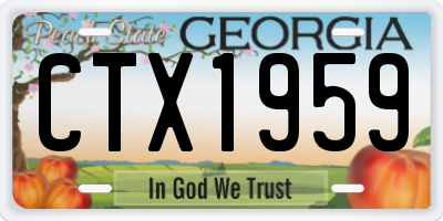 GA license plate CTX1959
