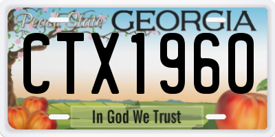 GA license plate CTX1960