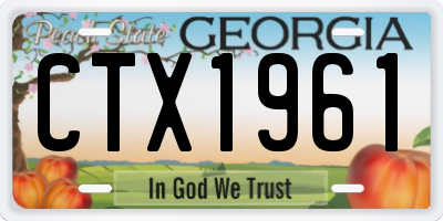 GA license plate CTX1961